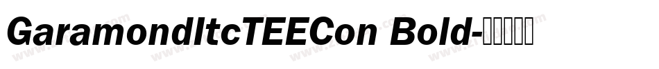 GaramondItcTEECon Bold字体转换